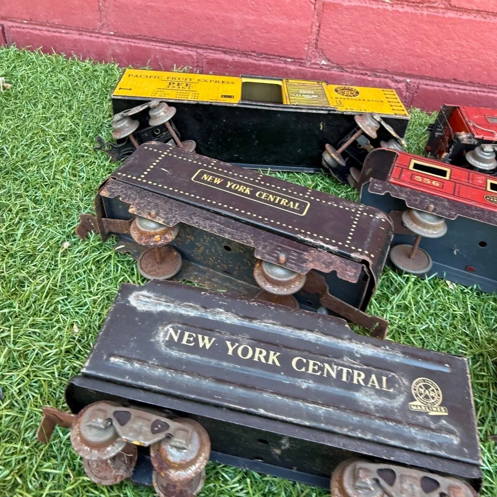 Vintage Marx Tin Litho Train Lot‎ Commodore Vanderbilt 999 NYC Reading PFE Rail